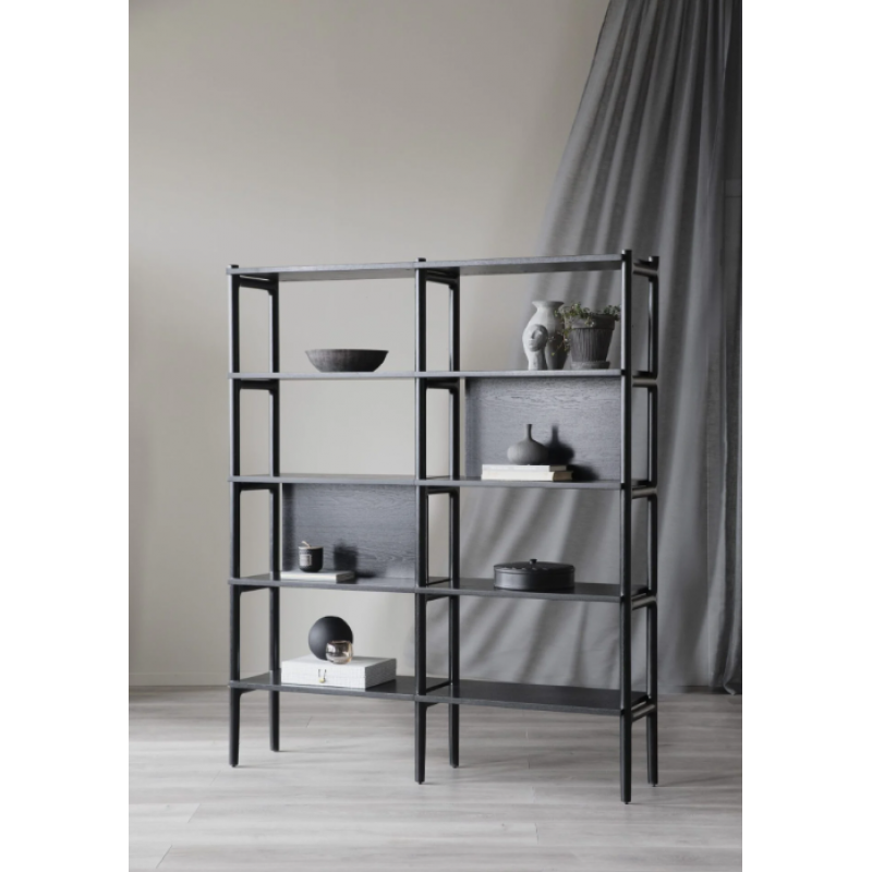 ROWICO Holton book shelf high 140x166 black oak